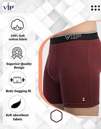 VIP Men's Regal Collection 100% Cotton 1x1 Rib Trunk Pack of 1 (1300_White_Assorted)