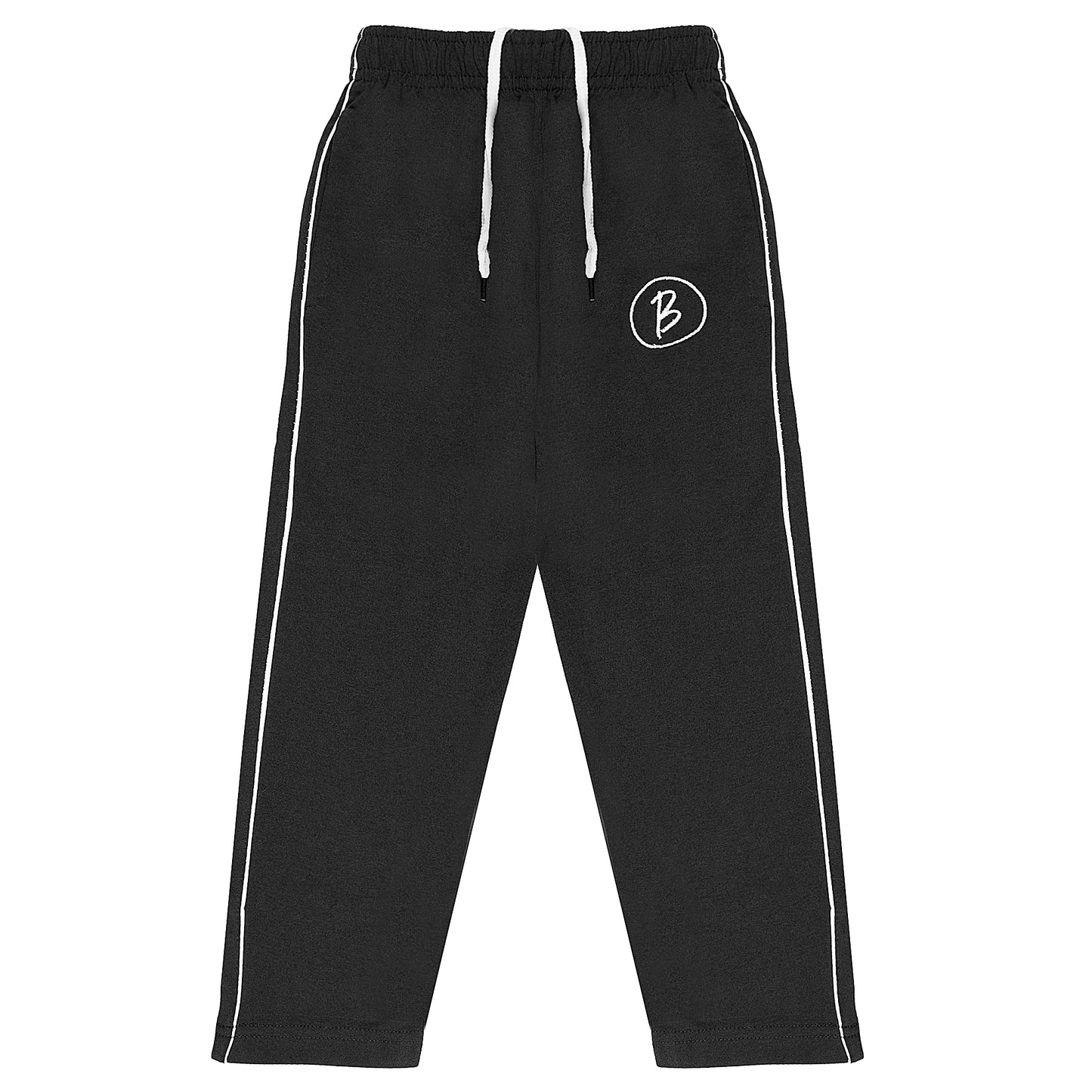 Btag Cotton Regular Fit Track Pants for Boys with Zip Pocket (Pack of 1)