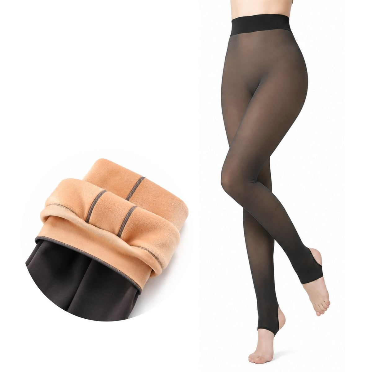 Bimla Traders Women Winter Fur Leggings | Mild Winter Thermal Leggings for 10-18°C | Soft Fleece-Lined Stretch Winter Wear Bottoms