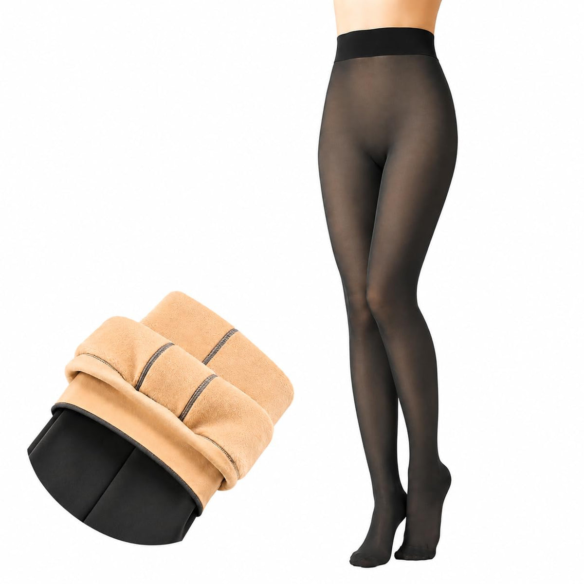 Bimla Traders Women Winter Fur Leggings | Mild Winter Thermal Leggings for 10-18°C | Soft Fleece-Lined Stretch Winter Wear Bottoms