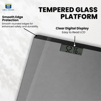 Bimla Traders Premium Digital Body Weight Scale | 26×26 cm Wide Platform | Clear LCD Display | Anti-Skid Base | 180 kg Capacity Cross Design