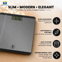 Bimla Traders Premium Digital Body Weight Scale | 26×26 cm Wide Platform | Clear LCD Display | Anti-Skid Base | 180 kg Capacity Cross Design