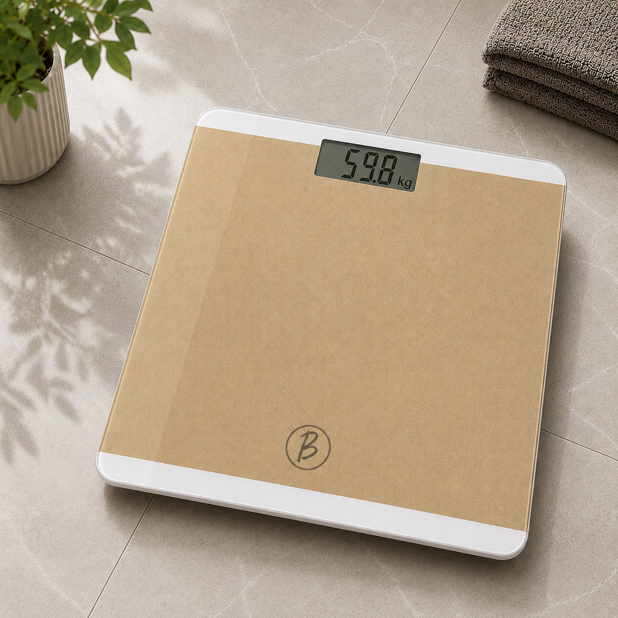 Bimla Traders Premium Digital Body Weight Scale | 26×26 cm Wide Platform | Clear LCD Display | Anti-Skid Base | 180 kg Capacity Cross Design