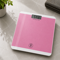 Bimla Traders Premium Digital Body Weight Scale | 26×26 cm Wide Platform | Clear LCD Display | Anti-Skid Base | 180 kg Capacity Cross Design