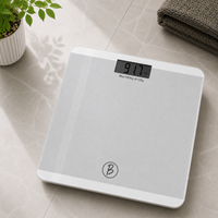 Bimla Traders Premium Digital Body Weight Scale | 26×26 cm Wide Platform | Clear LCD Display | Anti-Skid Base | 180 kg Capacity Cross Design