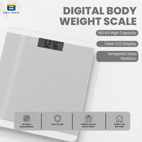 Bimla Traders Premium Digital Body Weight Scale | 26×26 cm Wide Platform | Clear LCD Display | Anti-Skid Base | 180 kg Capacity Cross Design