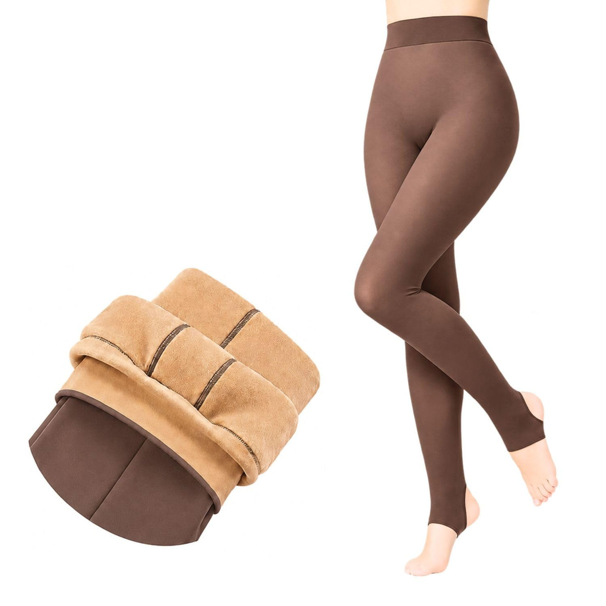 Bimla Traders Women Winter Fur Leggings | Mild Winter Thermal Leggings for 10-18°C | Soft Fleece-Lined Stretch Winter Wear Bottoms