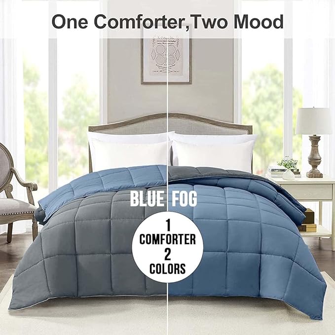 Bimla Traders Microfiber Reversible AC Comforter or Blanket for Double Bed | Ultra Soft, Lightweight, Cozy Bedding & Dual Colour All Weather Duvet 500 GSM–Ideal for Home, Bedroom&Guest Rooms