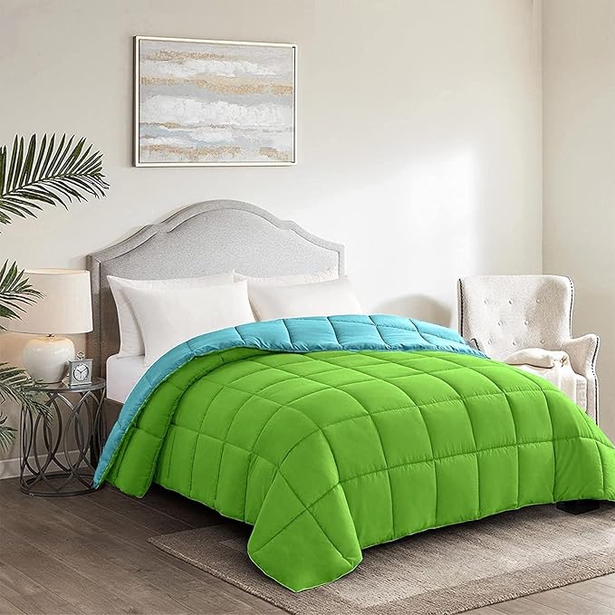 BTfash Microfiber Reversible AC Comforter or Blanket for Double Bed | Ultra Soft, Lightweight, Cozy Bedding & Dual Colour All Weather Duvet 500 GSM–Ideal for Home, Bedroom&Guest Rooms