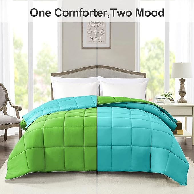 BTfash Microfiber Reversible AC Comforter or Blanket for Double Bed | Ultra Soft, Lightweight, Cozy Bedding & Dual Colour All Weather Duvet 500 GSM–Ideal for Home, Bedroom&Guest Rooms