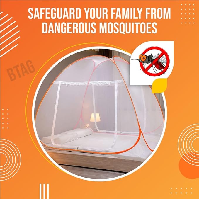 Btag Mosquito Net Premium Machardani | Extra Mosquito Protection | Polyester 30GSM Strong Net