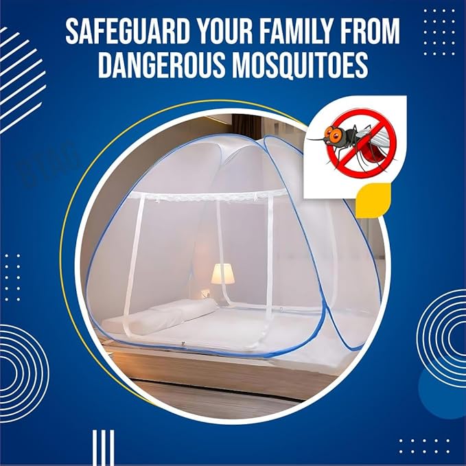 Btag Mosquito Net Premium Machardani | Extra Mosquito Protection | Polyester 30GSM Strong Net