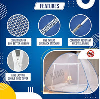 Btag Mosquito Net Premium Machardani | Extra Mosquito Protection | Polyester 30GSM Strong Net