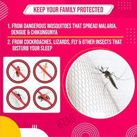 Btag Mosquito Net Premium Machardani | Extra Mosquito Protection | Polyester 30GSM Strong Net