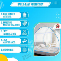 Bimla Traders Premium Mosquito NET Mosquito full bed Net | Extra Mosquito Protection | 30GSM Strong Net