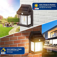 BTfash Solar Wall Lights Outdoor Motion Sensor Auto Chargeable Exterior LED Sconce Front Porch Security Lamps Waterproof for Patio Garden