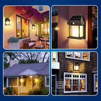 BTfash Solar Wall Lights Outdoor Motion Sensor Auto Chargeable Exterior LED Sconce Front Porch Security Lamps Waterproof for Patio Garden