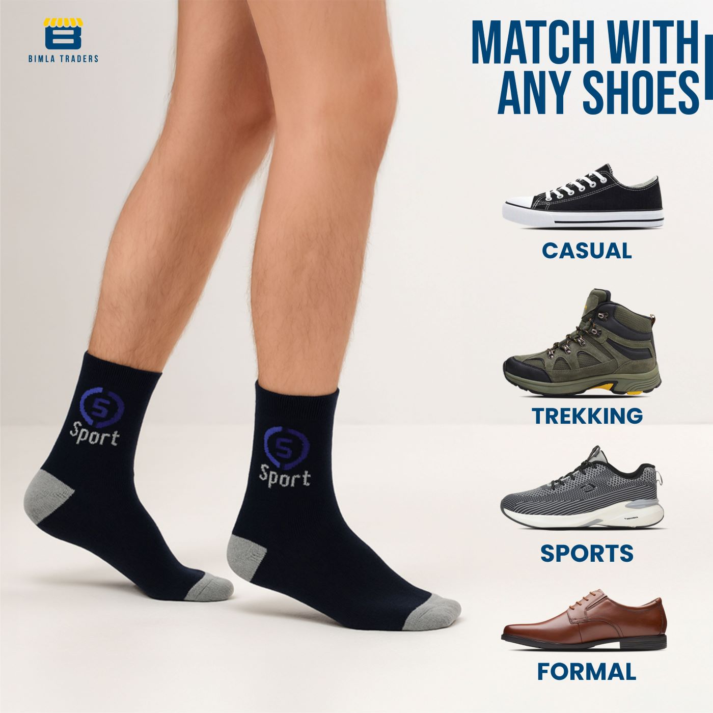 Bimla Traders Solid Ankle Socks for Men & Women, Multicolor, Free Size