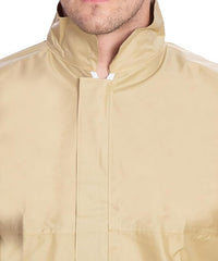 Bimla Traders Waterproof Rainsuit For Men,Men Bike Rain Suit Rain Jacket Suit Inner Mobile Pocket (Color Beige)