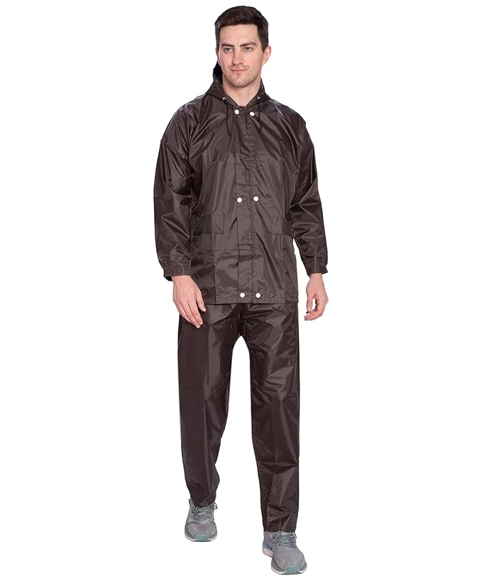 Bimla Traders Men's Lightweight and Waterproof Hood Raincoat With pocket and bag | Solid | Comfortable | Modern