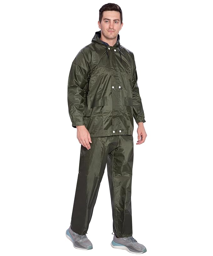 Bimla Traders Men's Lightweight and Waterproof Hood Raincoat With pocket and bag | Solid | Comfortable | Modern