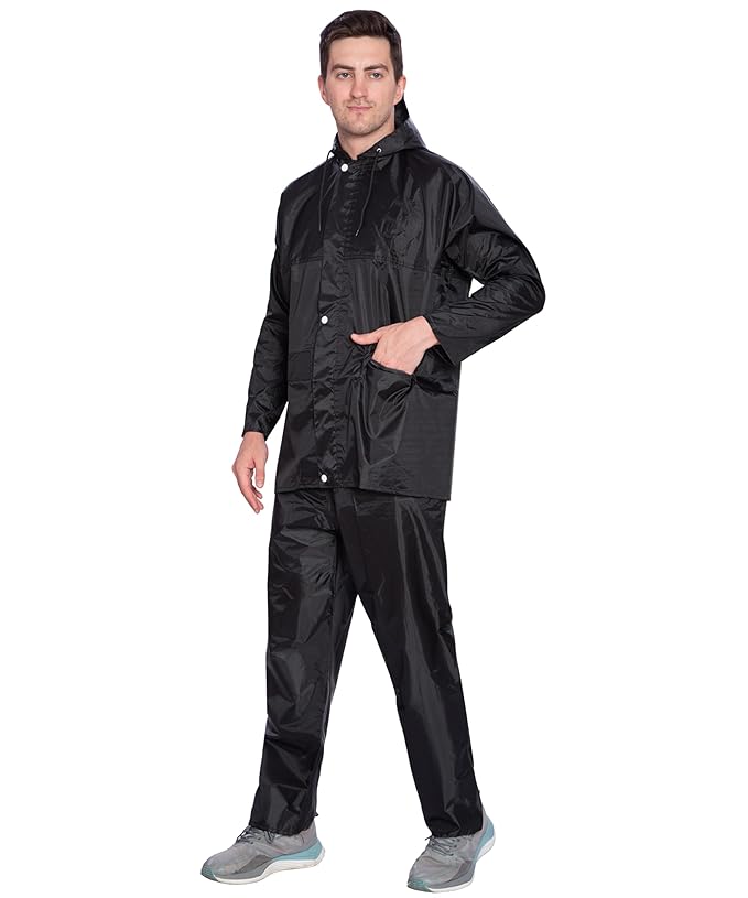 Bimla Traders Men's Lightweight and Waterproof Hood Raincoat