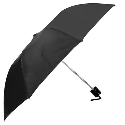 Btag Round Handle 3 Fold Small size Black Titus Portable Umbrella for Men Women & Kids | UV Protection, Waterproof, Rain, Sunlight Protection