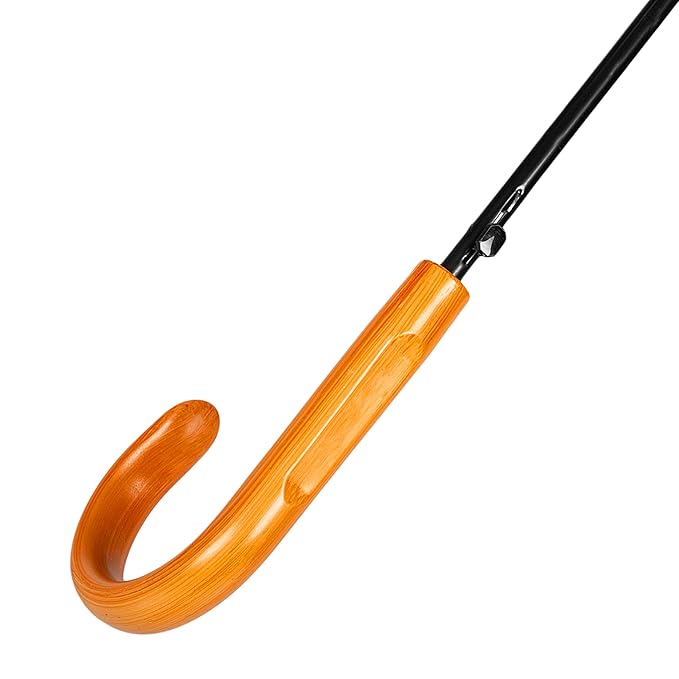 Btag Wooden J Handle Big size Auto Open Umbrella for Men Women & Kids | UV Protection, Waterproof, Rain, Sunlight Protection