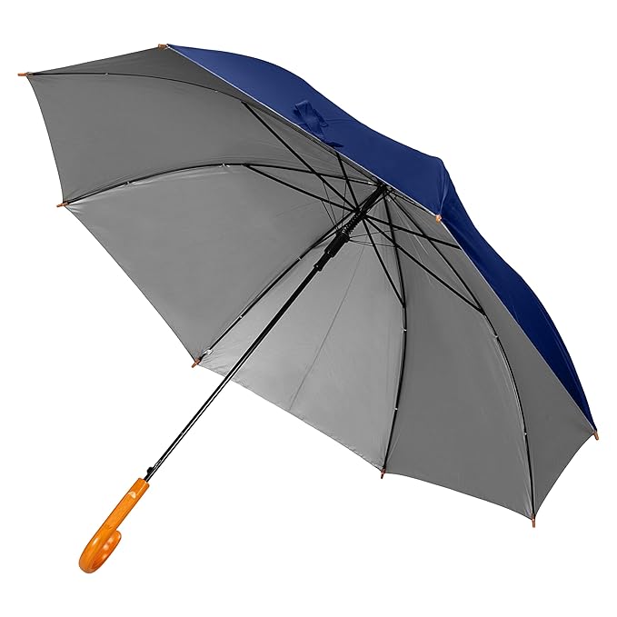 Btag Wooden J Handle Big size Auto Open Umbrella for Men Women & Kids | UV Protection, Waterproof, Rain, Sunlight Protection
