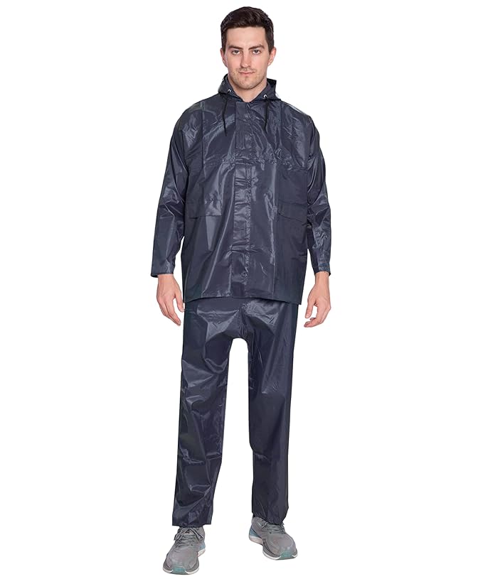 Bimla Traders Men's Waterproof and Lightweight Hood Raincoat With pocket and bag | Solid | Comfortable | Modern