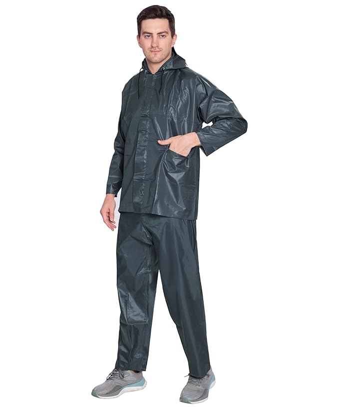 Bimla Traders Men's Waterproof and Lightweight Hood Raincoat With pocket and bag | Solid | Comfortable | Modern