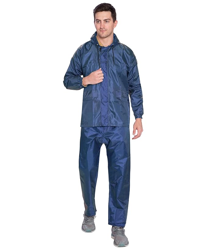 Bimla Traders Men's Lightweight and Waterproof Hood Raincoat With pocket and bag | Solid | Comfortable | Modern