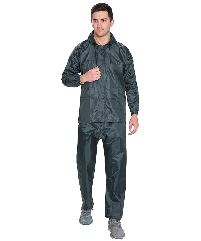Bimla Traders Men's Lightweight and Waterproof Hood Raincoat With pocket and bag | Solid | Comfortable | Modern