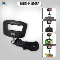 Bimla Traders Electronic Portable Digital LED Screen Luggage Weighing Scale|Handheld Travel Weight Measuring Scale for Suitcases, Bags&Baggage,50 kg/110 Lb For Multi-Purpose Use Pack of 1 (A09)