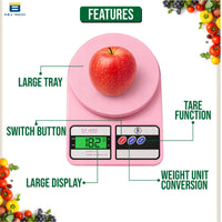 Bimla Traders Digital Kitchen Food Weighing Scale For Healthy Living, Home Baking, Cooking, Fitness & Balanced Diet.