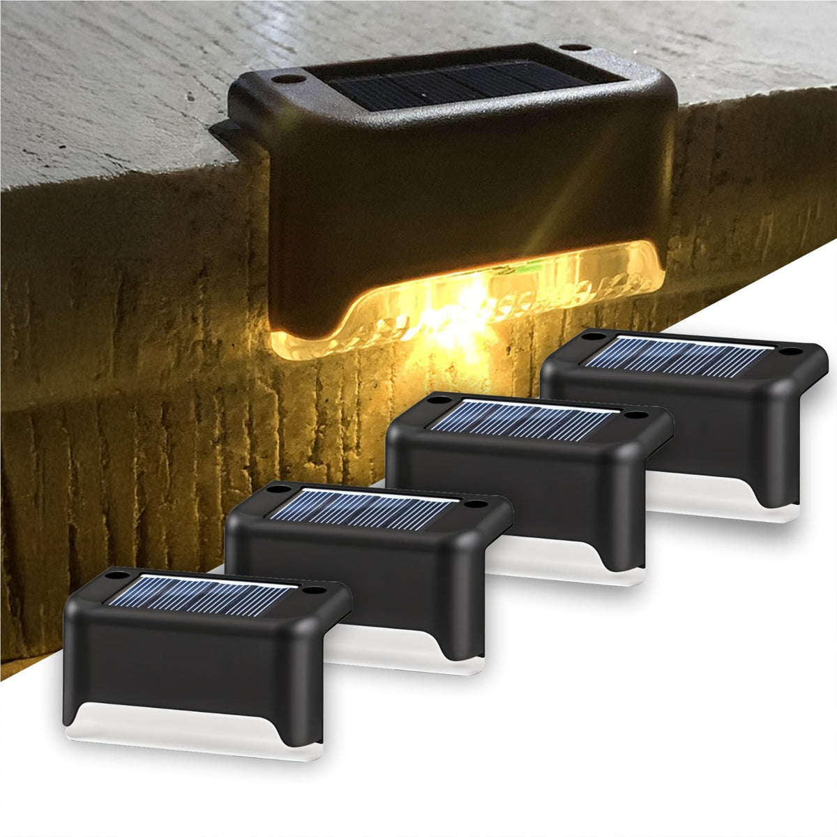 Bimla Traders Solar Deck Light, Rechargeable Waterproof LED Solar Lights