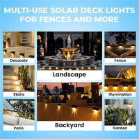 Bimla Traders Solar Deck Light, Rechargeable Waterproof LED Solar Lights