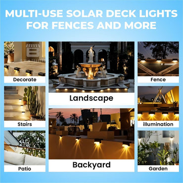 Bimla Traders Solar Deck Light, Rechargeable Waterproof LED Solar Lights