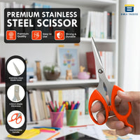 Bimla Traders Stainless Steel Multicoloured Scissors Set Different Sizes for Household,Home & Kitchen, Office, Art & Craft, Sewing, Cloth Cutting