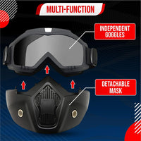 Bimla Traders Goggle Mask Anti Scratch UV Protective Open Face & Eyewear Windproof Unisex