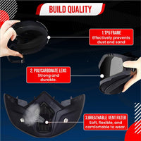 Bimla Traders Goggle Mask Anti Scratch UV Protective Open Face & Eyewear Windproof Unisex