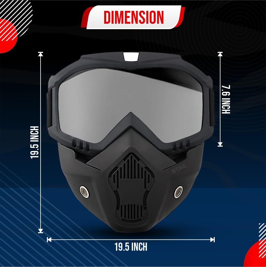 Bimla Traders Goggle Mask Anti Scratch UV Protective Open Face & Eyewear Windproof Unisex