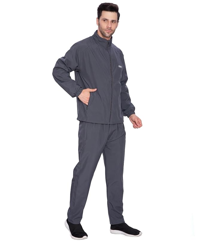 Btag Men's Solid Polyester Full Zip Sportswear Regular Fit Track Suit Sets
