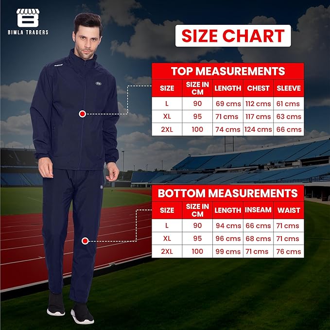 BTfash Men's Solid Polyester Full Zip Sportswear Regular Fit Track Suits Athletic Gym Running Jogging Suit Sets