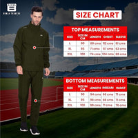 BTfash Men's Solid Polyester Full Zip Sportswear Regular Fit Track Suits Athletic Gym Running Jogging Suit Sets