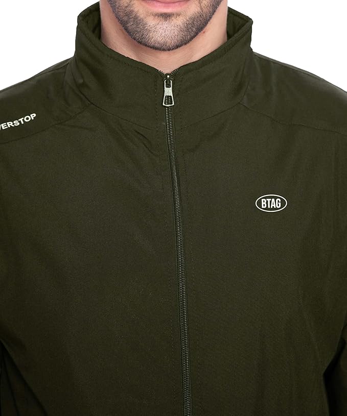 BTfash Men's Solid Polyester Full Zip Sportswear Regular Fit Track Suits Athletic Gym Running Jogging Suit Sets