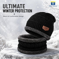 Bimla Traders Mens Winter Beanie Hats Scarf Set (2 Piece Combo)
