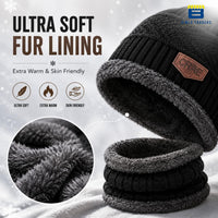 Bimla Traders Mens Winter Beanie Hats Scarf Set (2 Piece Combo)