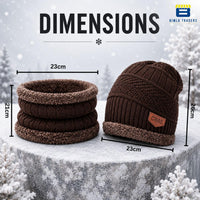 Bimla Traders Mens Winter Beanie Hats Scarf Set (2 Piece Combo)