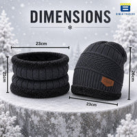 Bimla Traders Mens Winter Beanie Hats Scarf Set (2 Piece Combo)